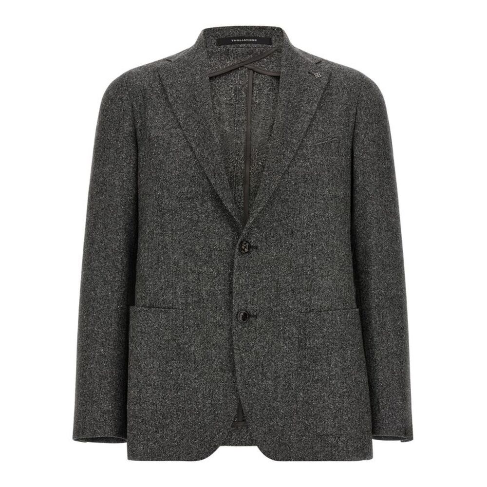 Tagliatore Gray Virgin Wool Men's Blazer